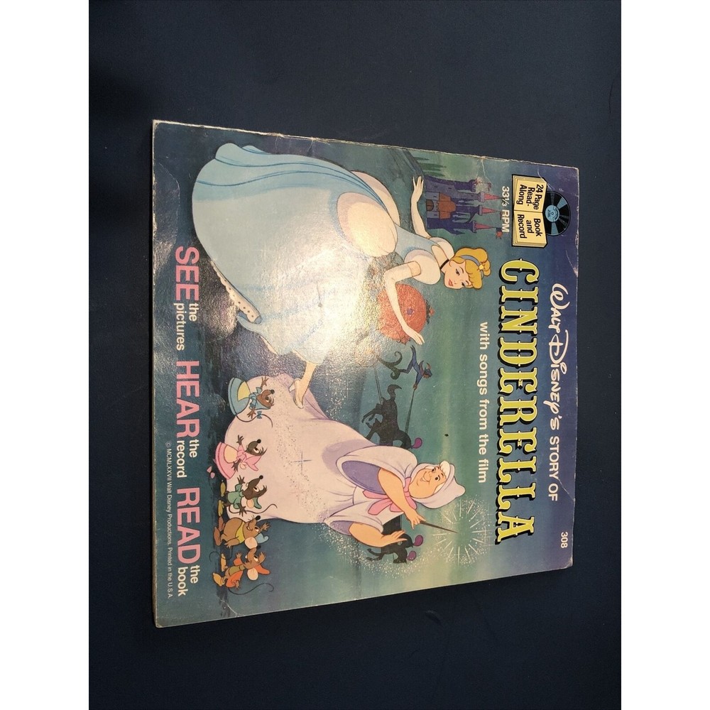 Walt Disney’s Story And Songs From Cinderella LP With Read-Along Book